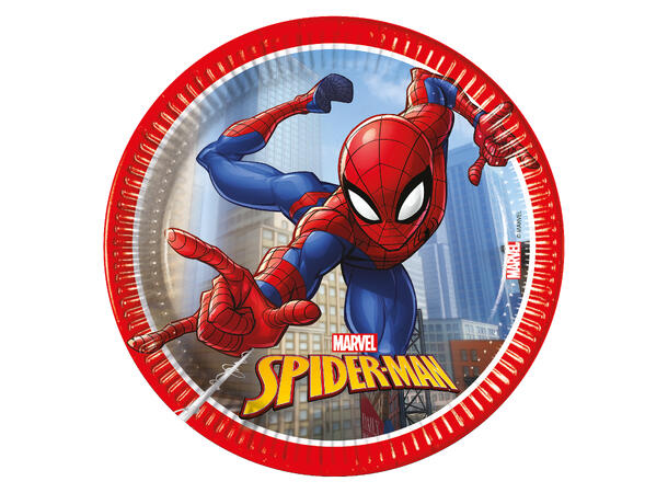 Tallerkener - Spiderman Crimefighter Papp - 20cm - 8pk