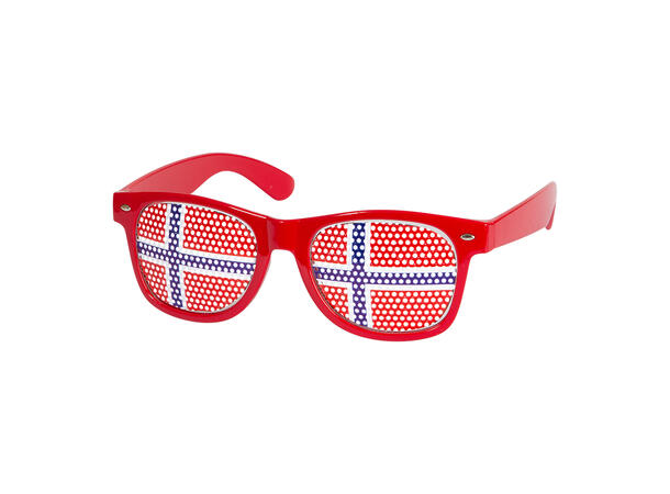 Briller med Norske flagg 1 par briller i plast
