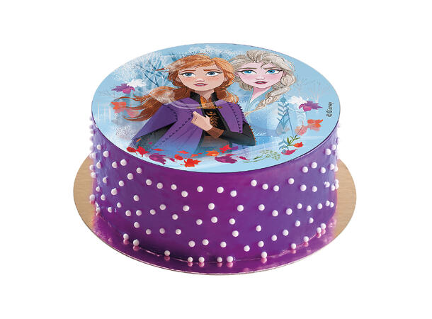 Frozen II 1 Spiselig kakeskilt - sukkerfri - 16cm
