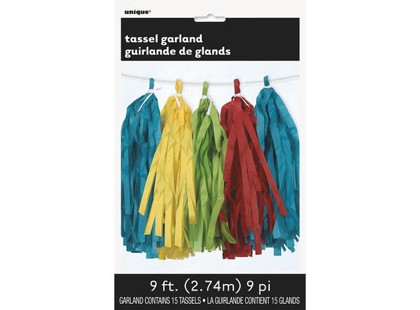 Tassel girlander - Flere farger 1 Papirgirlander dusker - 2,7m
