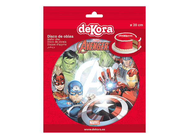Avengers 1 spiselig kakeskilt - 20cm