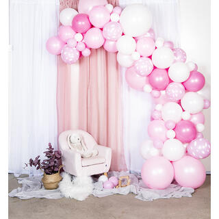 Ballongbuekit - Baby Rosa 1 Ballongdekorasjon av gummiballonger