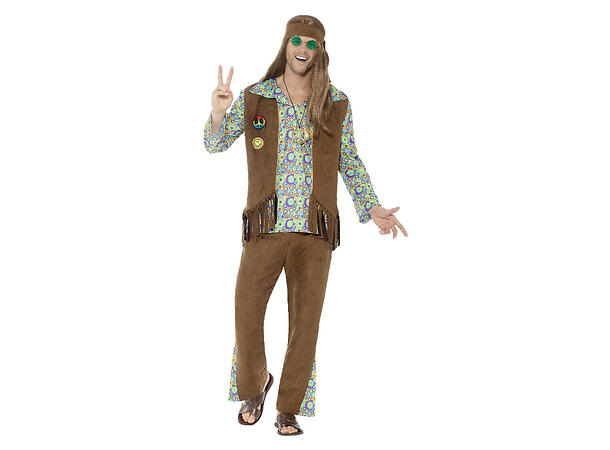 Hippie kostyme - Herre 1 kostyme til herre - Str L