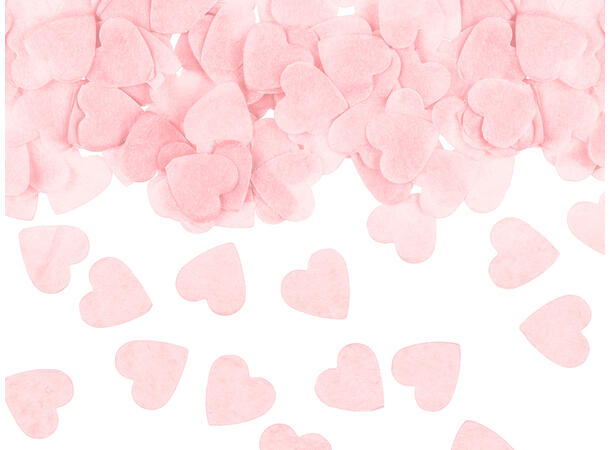 Lys Rosa hjerter konfetti 1 Pose konfetti - 15g