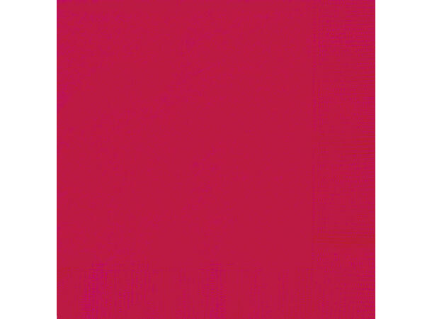 Papirservietter - Rød 33x33cm - 20pk