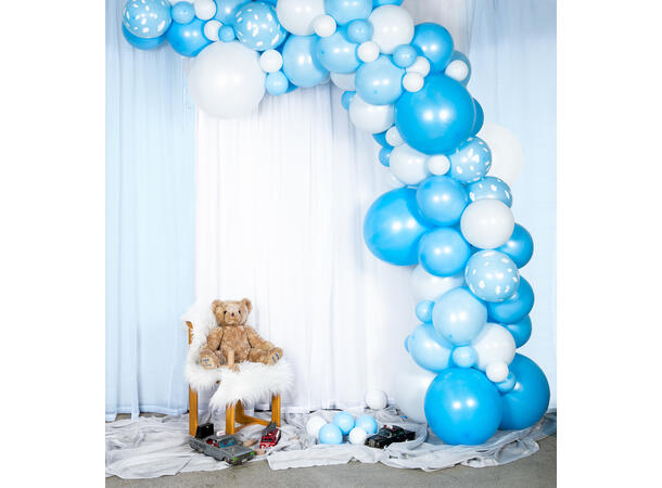 Ballongbuekit - Baby Blå 1 Ballongdekorasjon av gummiballonger