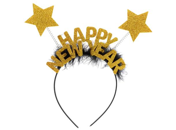 Tiara HAPPY NEW YEAR - Black & Gold HNY 1 Tiara - Onesize