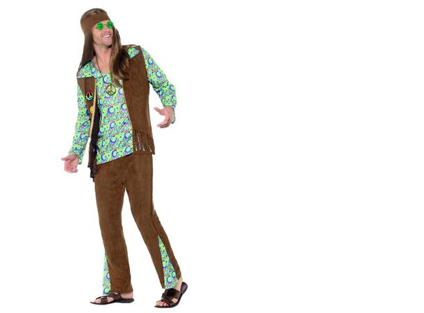 Hippie kostyme - Herre 1 kostyme til herre - Str M