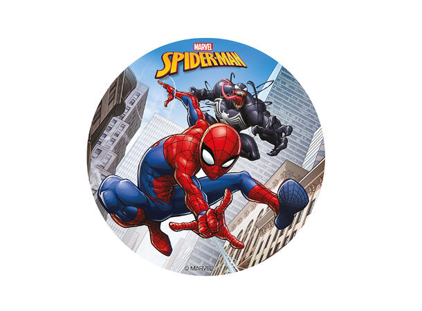 Spiderman 1 Spiselig kakeskilt -sukkerfri - 15,5cm