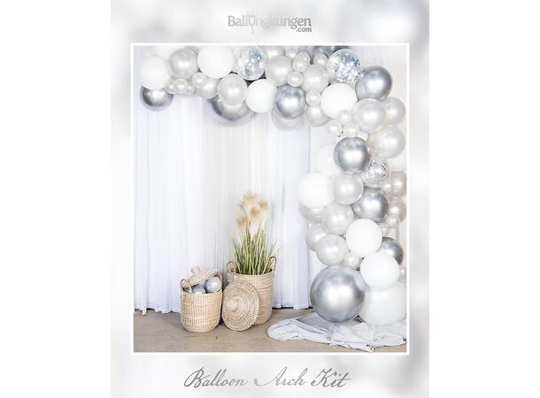 Ballongbuekit - Sølv/Chrome 1 Ballongdekorasjon av gummiballonger