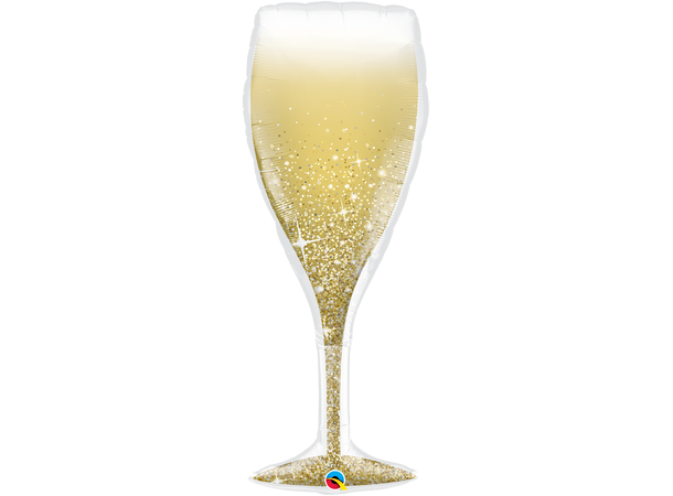 Premium Ballongfigur - Champagneglass Folie - 99cm