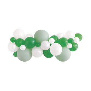 Ballongbuekit - Hvit/Grønn - Botanical 1 Sett med ca 30 ballonger