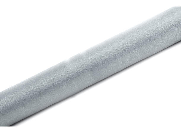 Bordløper - Organza - Sølv 1 Rull i stoff - 0,36x9 lm