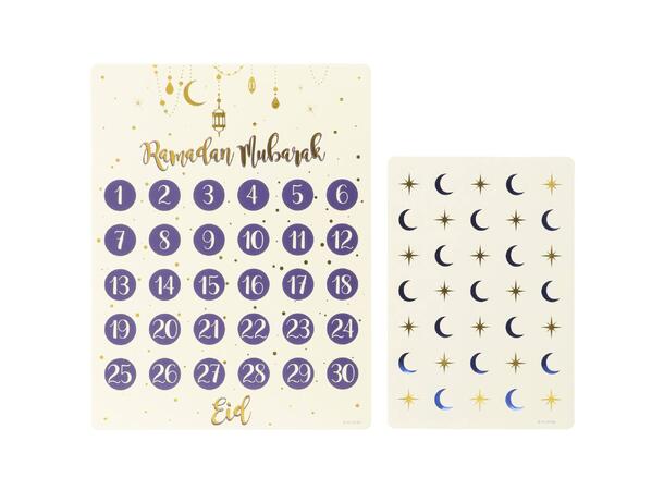 Eid Mubarak 1 Kalender for nedtelling m/Stickers