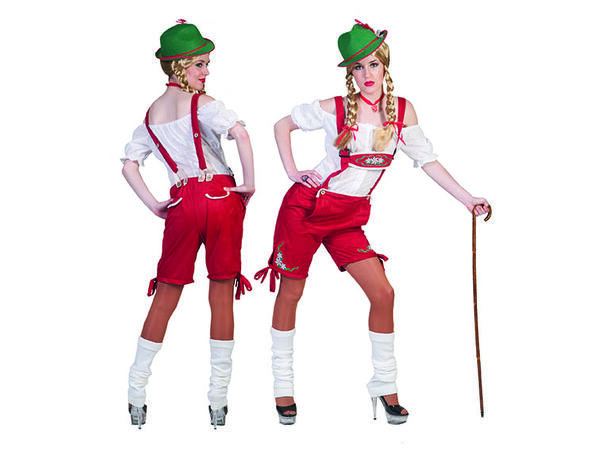 Shorts, Tyrol - Oktoberfest - Helga 1 Shorts med seler og bluse